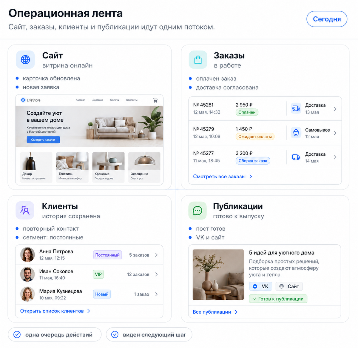 Сайт, заказы и маркетинг для малого бизнеса в одной платформе