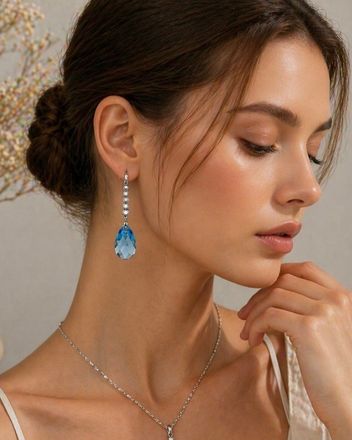Серьги с кристаллами Swarovski