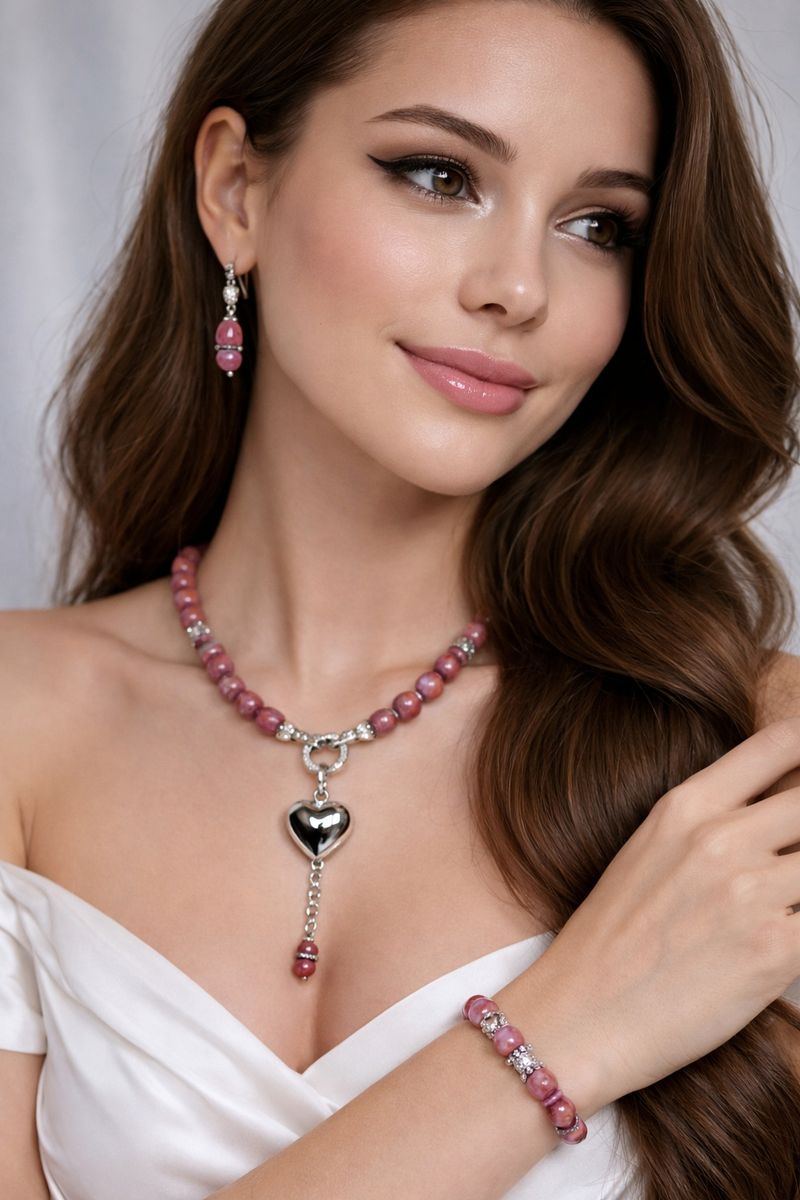 Серьги "Розовая Грация"