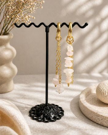 Серьги «Розовый кварц»