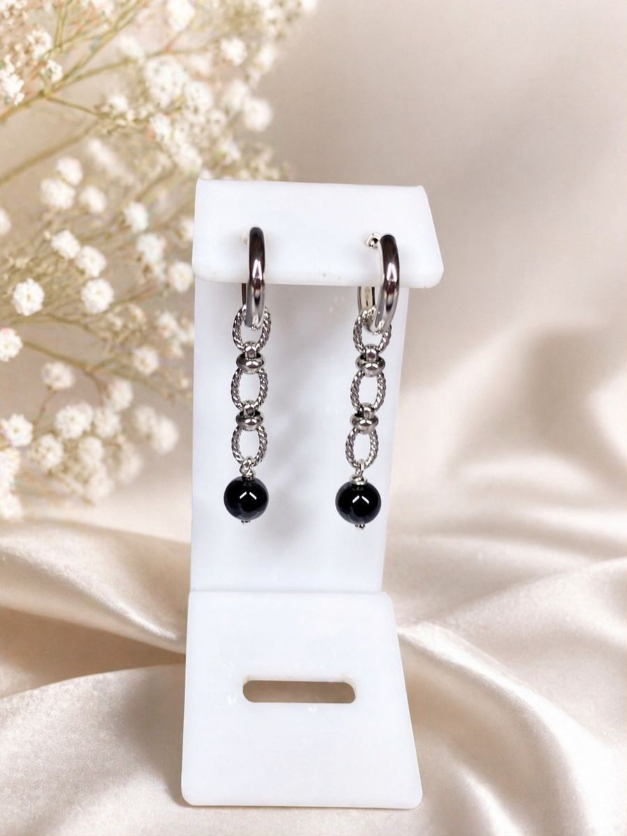 Серьги «Noir Chain»