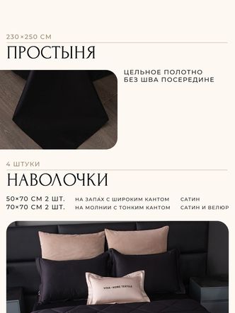 Комплект постельного белья Сатин Velvet Premium/Вельвет Премиум с Одеялом
					VP009