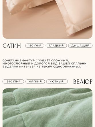Комплект постельного белья Сатин Velvet Premium/Вельвет Премиум с Одеялом
					VP012