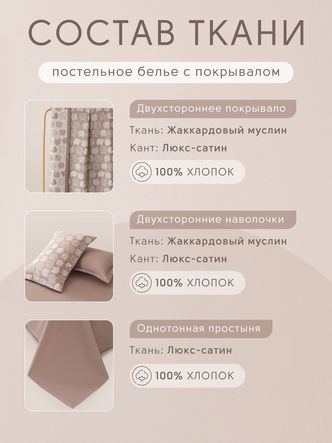 Комплект постельного белья Сатин Aurora Veil/Вуаль Авроры с Покрывалом AV003