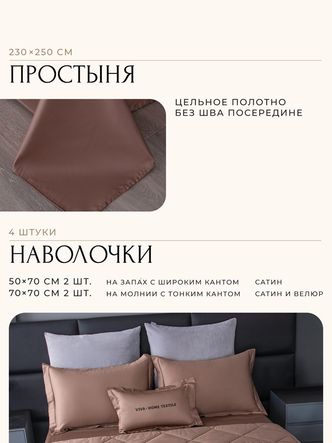 Комплект постельного белья Сатин Velvet Premium/Вельвет Премиум с Одеялом
					VP003
