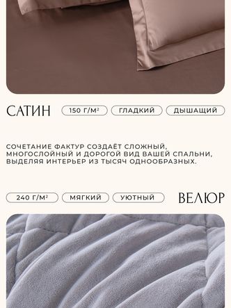 Комплект постельного белья Сатин Velvet Premium/Вельвет Премиум с Одеялом
					VP003