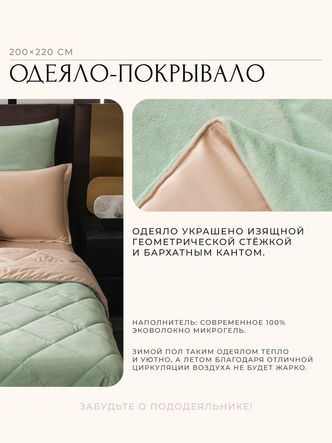 Комплект постельного белья Сатин Velvet Premium/Вельвет Премиум с Одеялом
					VP012