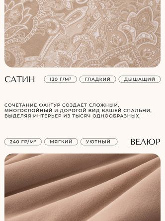 Комплект постельного белья Сатин Velouria Luxe/Велюрия Люкс с Одеялом VL010