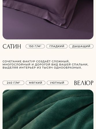 Комплект постельного белья Сатин Velvet Premium/Вельвет Премиум с Одеялом
					VP005